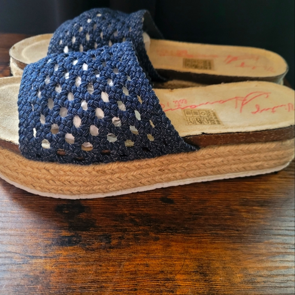 Vintage Havana Navy Monique Slides